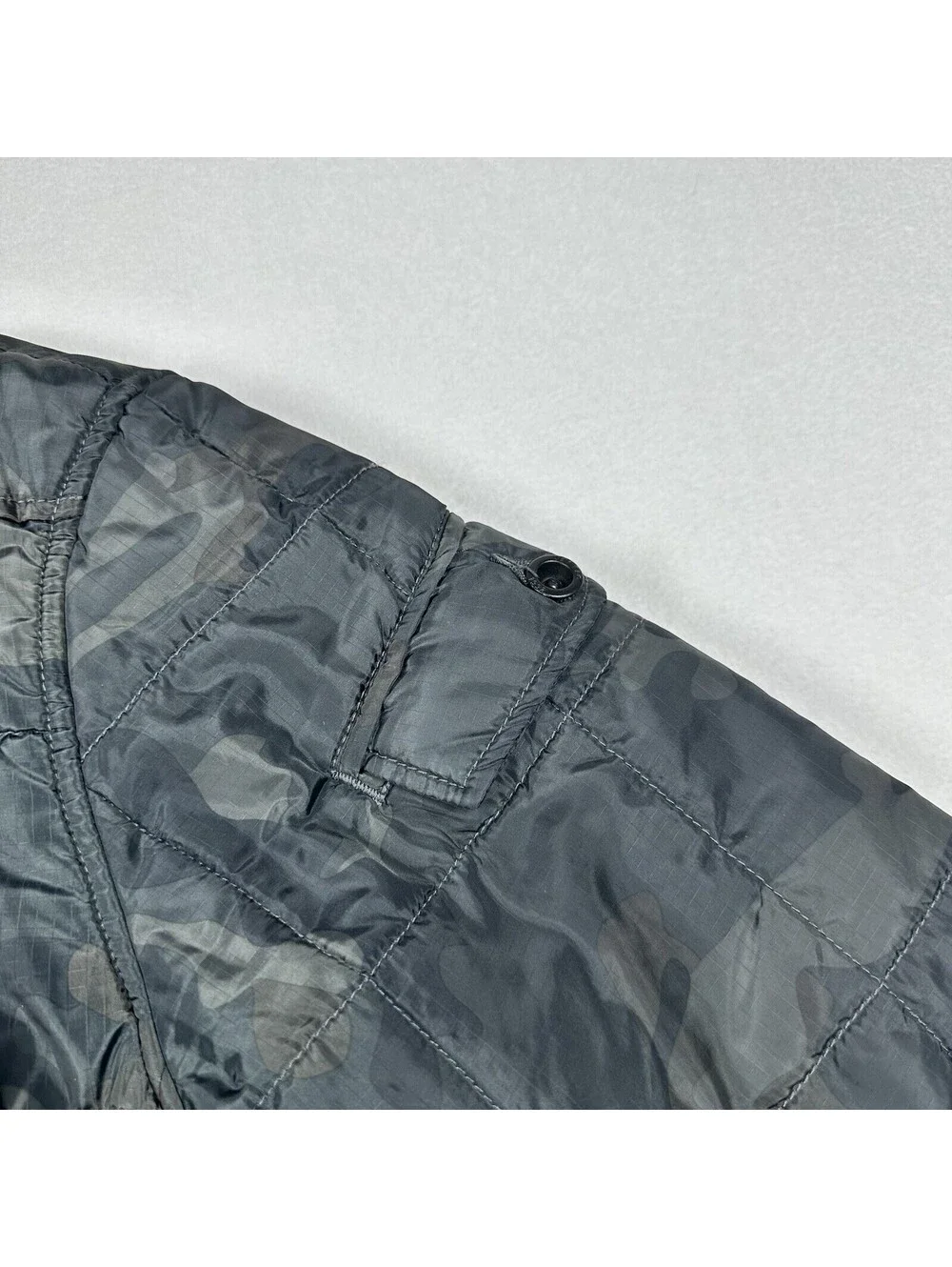 Jet Lag Camo Hooded Jacket Mens 2XL Quilted Puffer